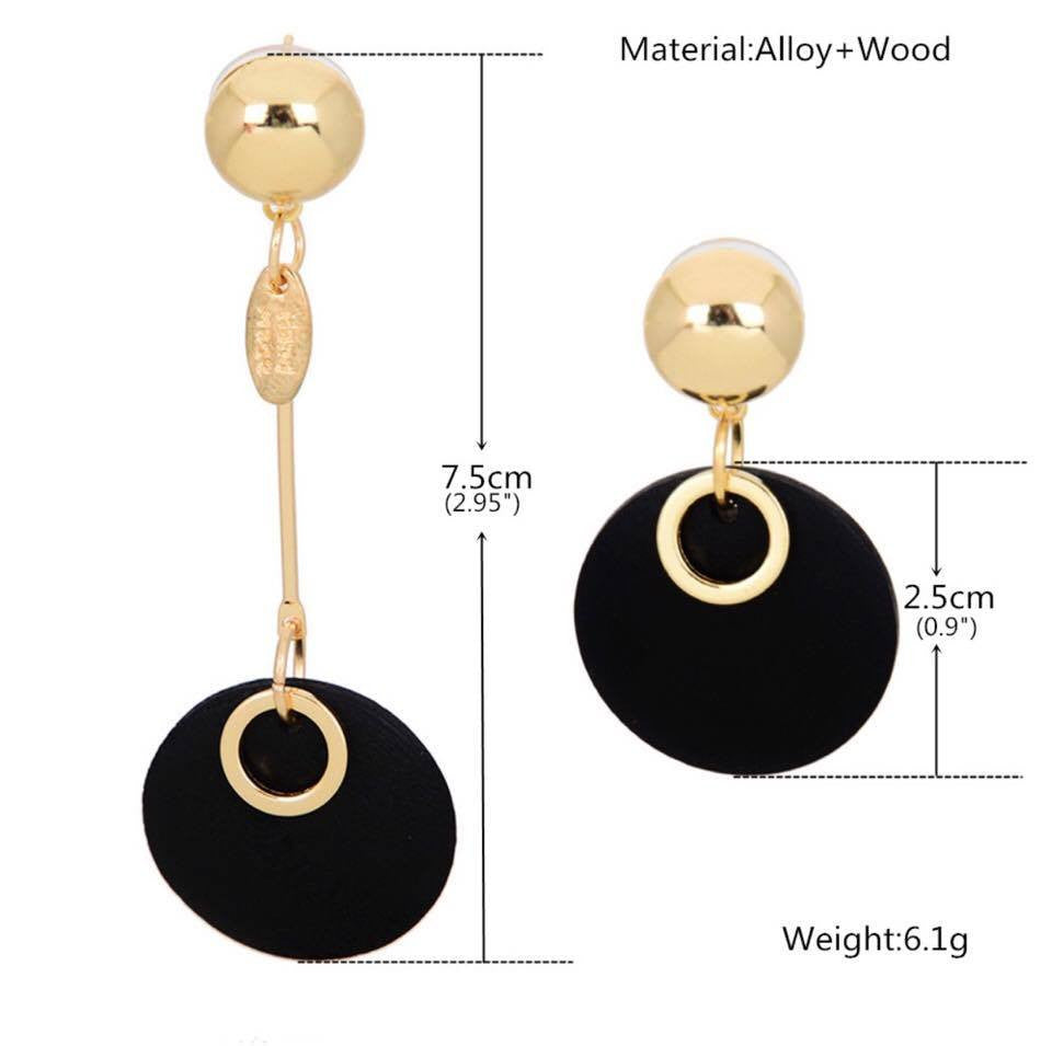 Asymmetry Gold Plated Long Drop Earrings