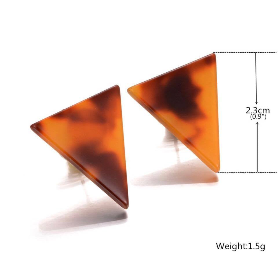 Geometric Triangle Acrylic Stud Earrings
