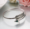 Vintage Silver Plated Carving Geometric Triangle Upper Arm Cuff Bracelet