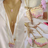 Three Multi Layer Neon Geometric Faux Stone Necklace