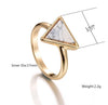 Gold Tone Rings Triangle Faux Marble Stone Ring