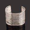 Gold Wire Opened Wide Cuff Bangle