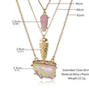 Three Multi Layer Neon Geometric Faux Stone Necklace