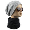 Acrylic Fibres 6 Color Unisex Slouchy Knitting Dual Purpose Cap For Women