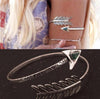 Vintage Silver Plated Carving Geometric Triangle Upper Arm Cuff Bracelet