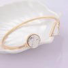 Gold Plated Cuff Bangles 2 Colors Open Bangle With Stone