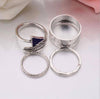 Gold Plated Triangle Leaf 4PCS Ring Set