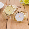 Women's Golden Alloy Mesh Band Elegant Quartz WristWatch