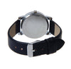 Men's Faux Leather Band Black Dial Quartz Watch