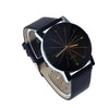 Men's Faux Leather Band Black Dial Quartz Watch