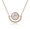 Gold Chain White Black Round Turquoise Marbled Stone Necklace