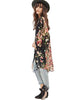 Stylish Casual Vintage Flower Floral Print Chiffon Kimono Cardigan