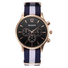 Men's Black & White Strap Casual  WristWatch