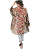 Stylish Casual Vintage Flower Floral Print Chiffon Kimono Cardigan