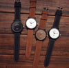 Unisex Leather Quartz Analog Wristwatch For Casual/Sporty Look