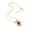 Gold Chain Hollow Circle Natural Stone
