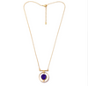 Gold Chain Hollow Circle Natural Stone