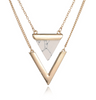 Geometric Triangle Faux Marble Stone Pendant