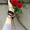 Long Black Velvet Wrap Choker Necklace