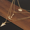 Multi Layer Sexy Circular Arrow Angel Wing Necklace