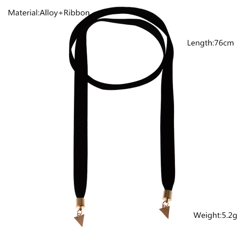 Black Ribbon Chokers Necklace
