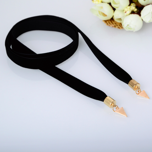 Black Ribbon Chokers Necklace