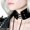 Wide Black Velvet Choker Necklace