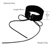 Wide Black Velvet Choker Necklace
