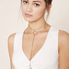 Gold Plated Chain Choker Long Geometric Round/Triangle Pendants