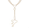 Gold Plated Chain Choker Long Geometric Round/Triangle Pendants